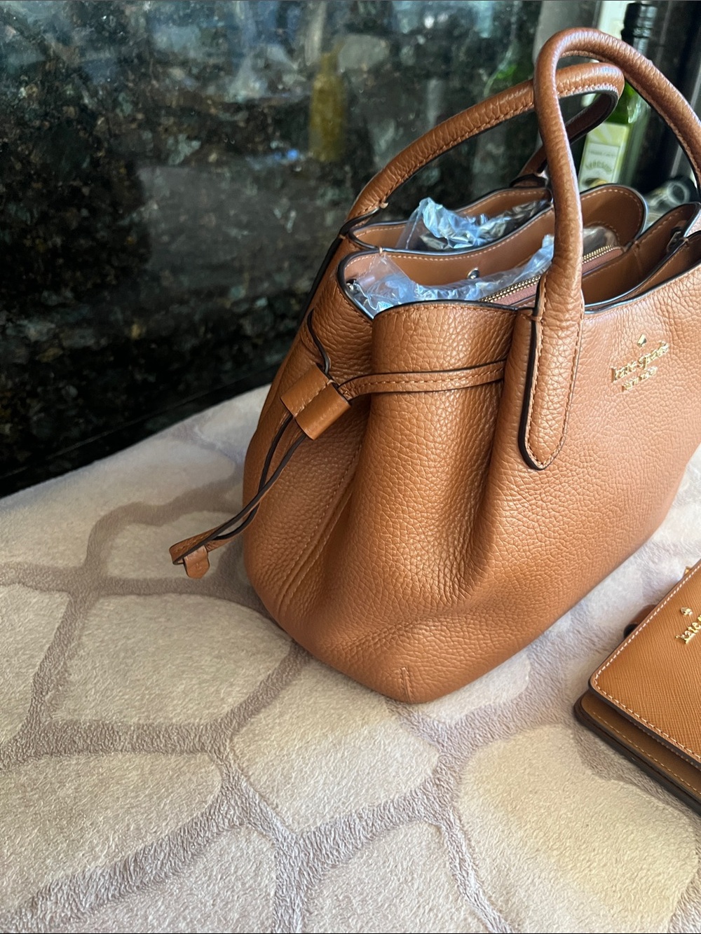 kate spade Dumpling Satchel and Wallet Set in Warm Gingerbread - Picture 3 of 6